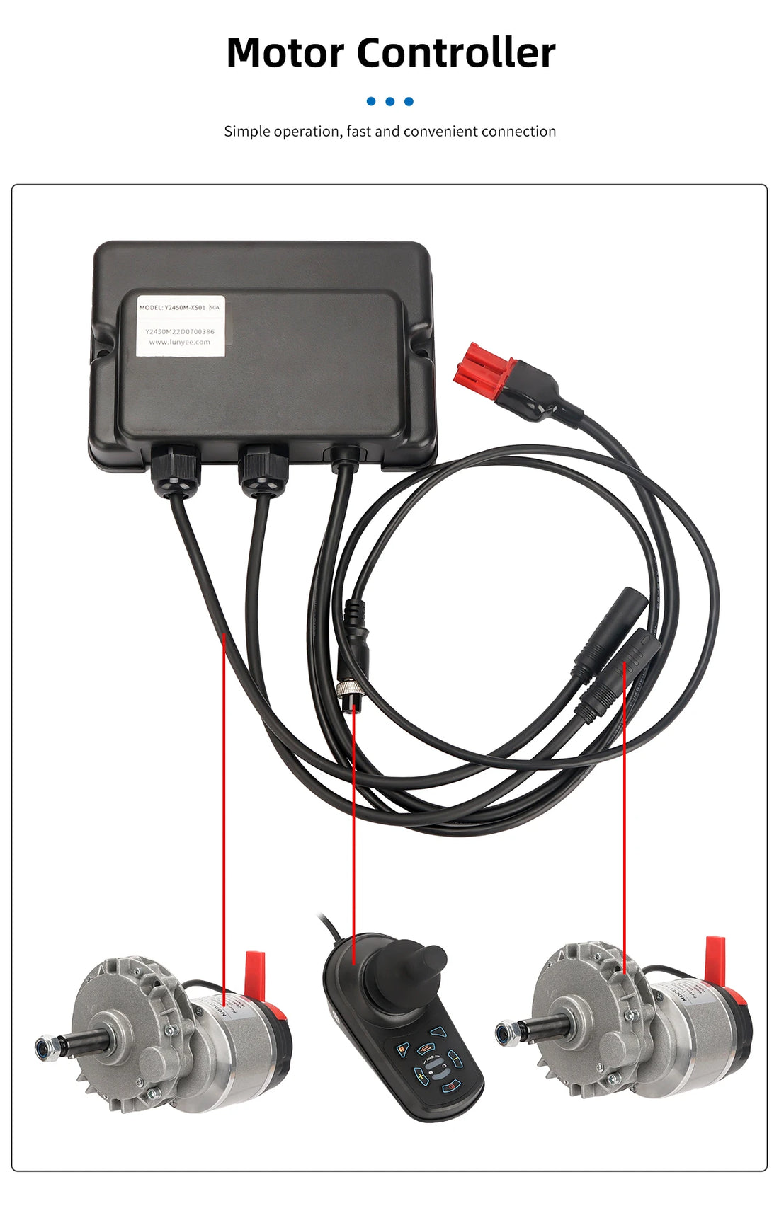 Electric Wheelchair Motor Conversion Kit with Controller