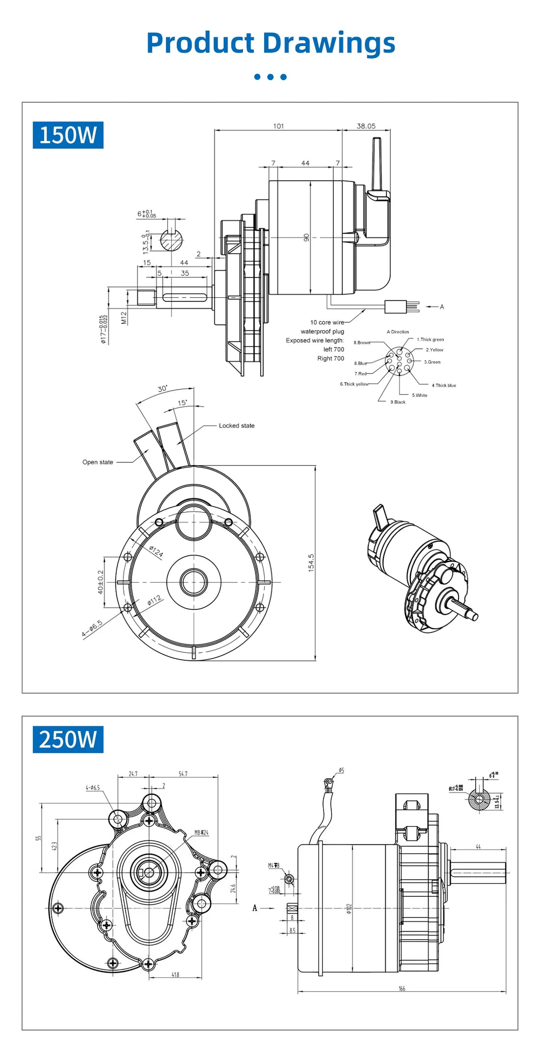 Electric Wheelchair Motor Conversion Kit with Controller