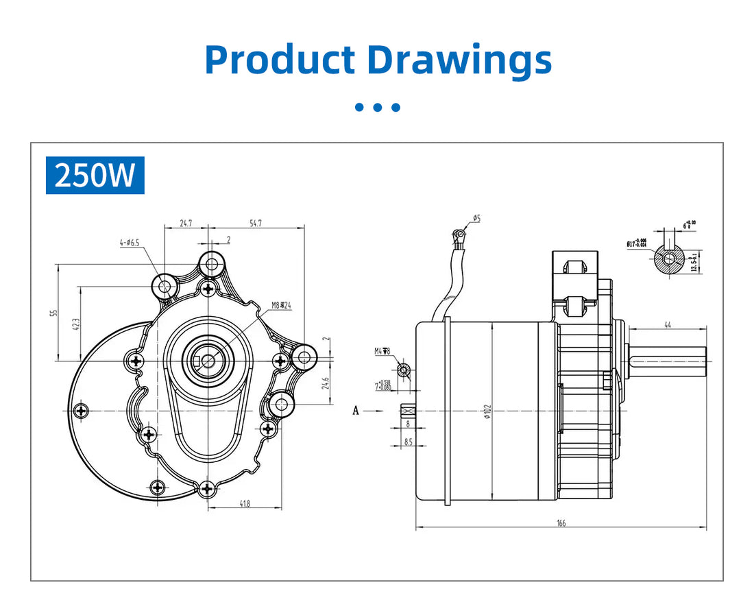 Electric Wheelchair Motor Conversion Kit with Controller