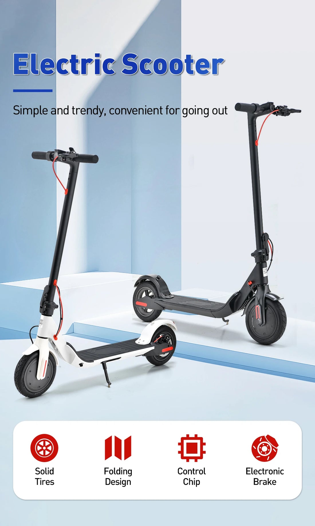 8.5Inch 36V 250W Foldable Electric Scooter