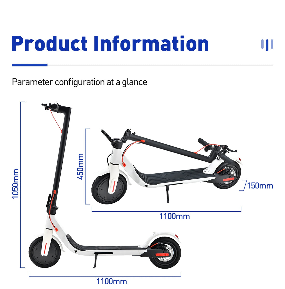 8.5Inch 36V 250W Foldable Electric Scooter