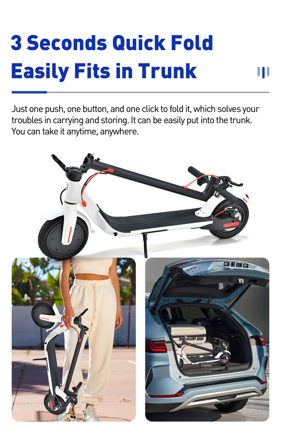 8.5Inch 36V 250W Foldable Electric Scooter